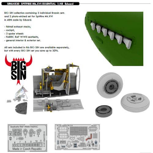 Spitfire MKXVI Essential Set (Eduard)  BIG SIN64820