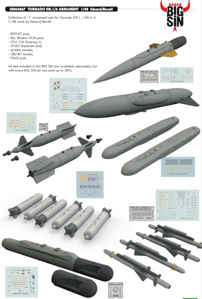 Tornado GR1/4 Armament (Eduard/Revell)  BIG SIN64867