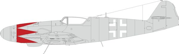 Mask Messerschmitt BF109K-4 Tulip Pattern and National Insignia (Eduard)  EX1010