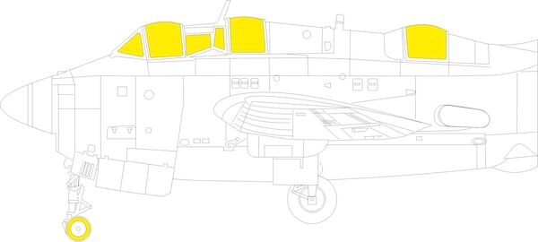 Mask Fairey Gannet AS1/AS4 Canopy TFace (Airfix) EX1017
