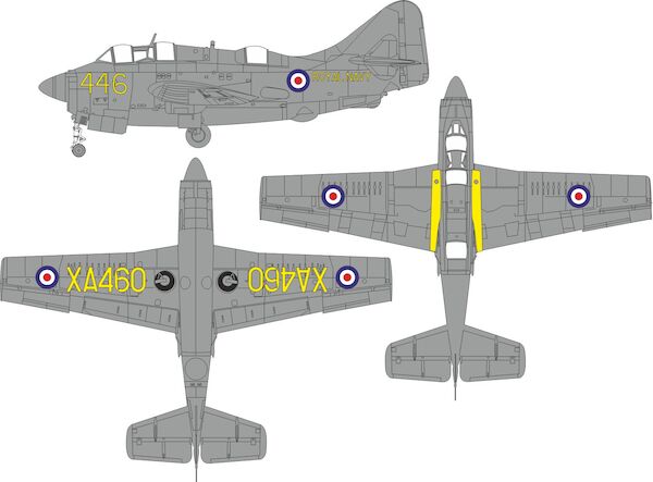 Mask Fairey Gannet AS1/AS4 National and Aircraft markings (Airfix)  EX1018