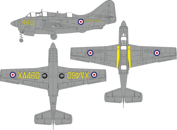 Mask Fairey Gannet AS1/AS4 National and Aircraft markings (Airfix) EX1018