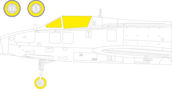 Mask SMB2 Super Mystere Canopy and wheels TFace (Special Hobby) EX1048