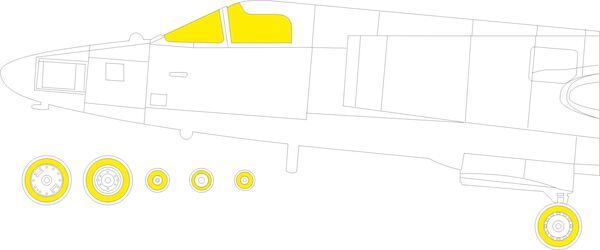 Mask Lockheed U2S Canopy and wheels (Hobby Boss) EX1058