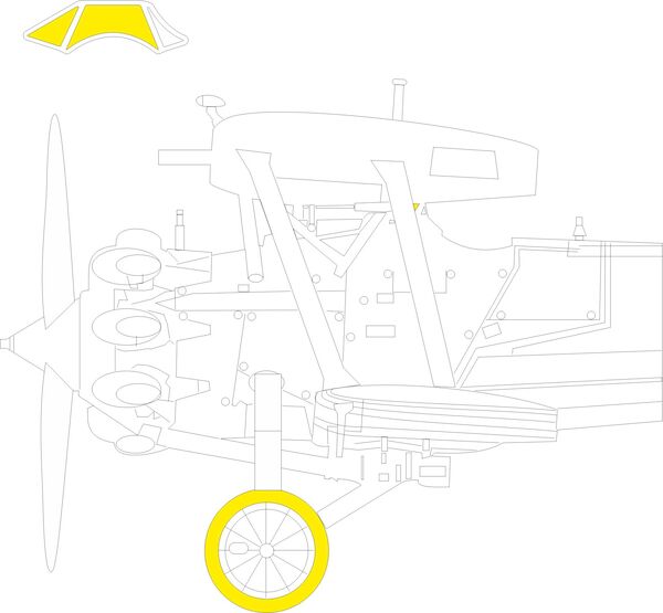 Mask Bristol Bulldog MKII Canopy and wheels (Airfix) EX1066