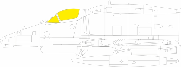 Mask A4M Skyhawk Canopy and wheels TFace  (Magic Factory)  EX1070