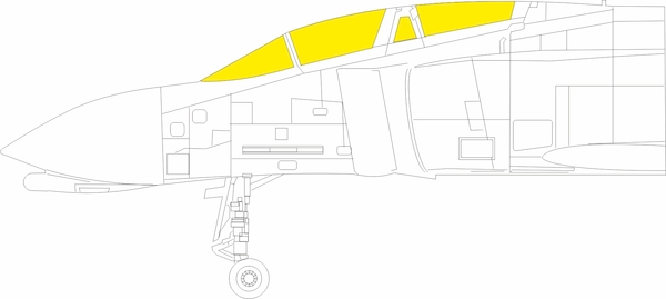 MaskF4C Phantom Canopy and wheels TFace  (Hobby 2000, Academy)  EX1075