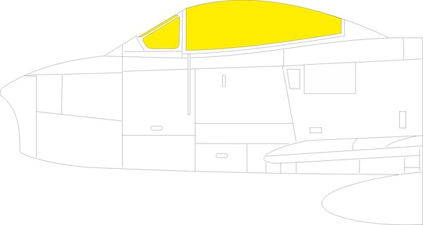 Mask F86A Sabre Canopy TFace (Clear Prop) EX1077