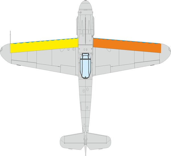 Mask BF109G Wing Leading Edge Wavy Lines EX1087