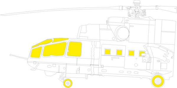 Mask Mil Mi24 Hind A  Glasing and wheels TFace  (Trumpeter)  EX1115