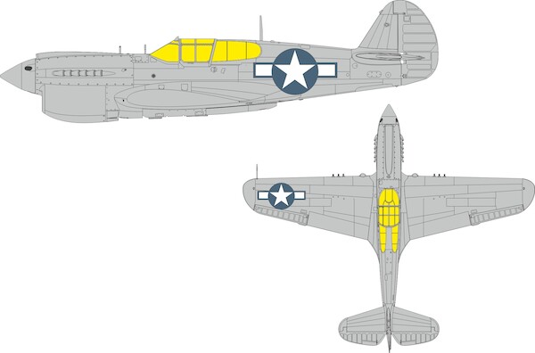 Mask Curtiss P40N National Insignia (Eduard)  EX1134