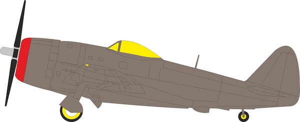 Mask P47M Thunderbolt Razorback canopy and wheels  (Miniart)  EX1161
