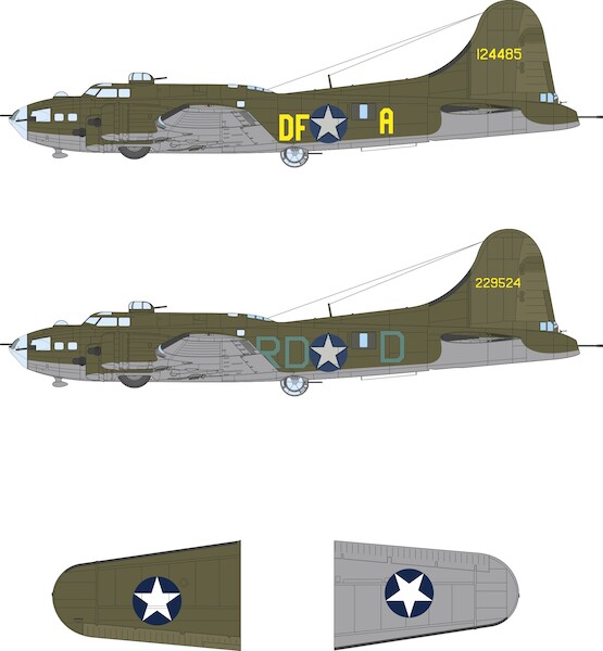 Mask B17F US National Insignia & Code Letters (Revell) EX1170