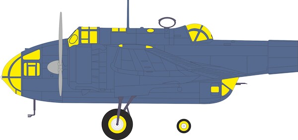 Mask Handley Page Hampden TB. MK1 canopy, other glassparts and wheels  (ICM)  EX1175