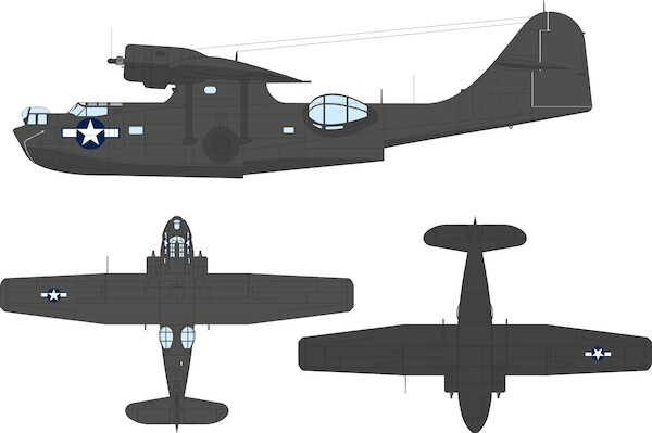 Mask PBY5A Catalina National Insignia (Stars & Bars) (Revell, Monogram, Eduard)  EX1183
