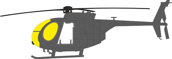 Mask AH6J Canopy and cabin  (ICM)  EX1185
