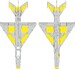 Mask Mikoyan MiG-21F surface panels (Eduard) EX1193