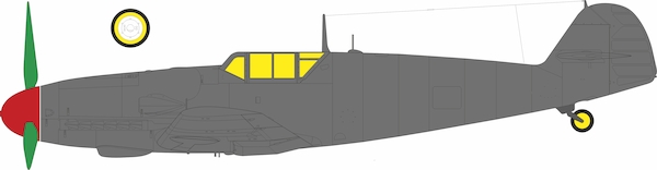 Mask Bf 109G-6 late framed canopy and wheels (Tamiya)  EX1194