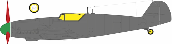 Mask Bf 109G-6 late ERLA canopy and wheels (Tamiya)  EX1196