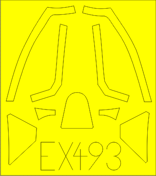 Spitfire MKXIV Bubbletop Masking (Trumpeter)  ex493