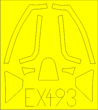 Spitfire MKXIV Bubbletop Masking (Trumpeter) ex493