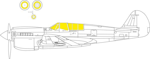Mask Curtiss P40N Warhawk TFace (Academy) EX818