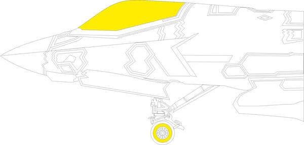 Mask F35A Lightning II Canopy and wheels (Tamiya)  EX921