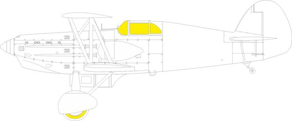Mask Avia B,534 IV Srs Canopy and wheels TFace (Eduard) EX928