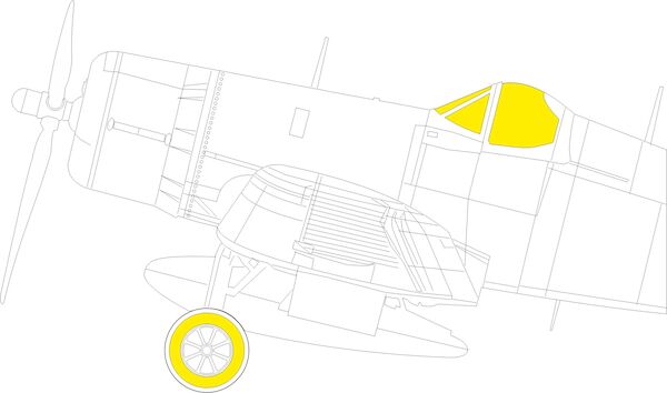 Mask Vought F4U-1D Corsair Canopy and wheels (Hobby Boss)  EX935