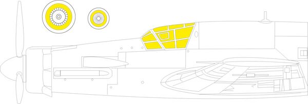 Mask Dornier Do335A Canopy and wheels TFace (Tamiya) EX946