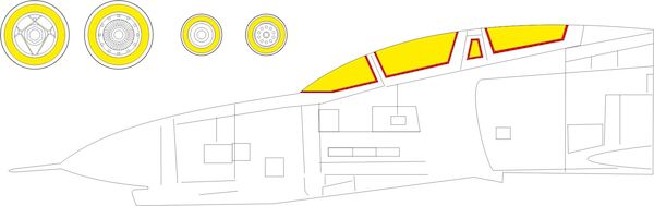 Mask F4E Phantom II Canopy and wheels TFace (MENG) EX950