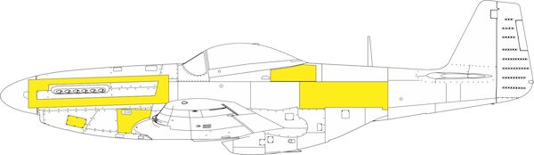Mask P51D Mustang Surface panels (Eduard) EX953