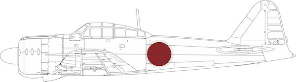 Mask A6M2 Model 21 Zero National Insignia (Eduard)  EX955