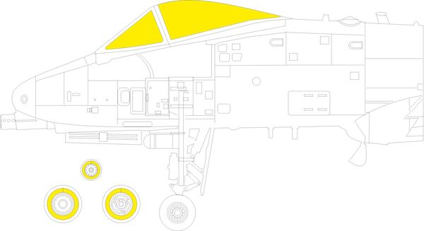 Mask A10C Thunderbolt II Canopy and wheels TFace (Academy) EX964