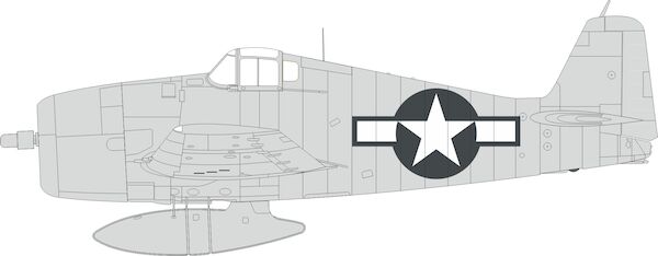 Mask F6F-3 Hellcat US National Insignia  (Eduard)  EX996