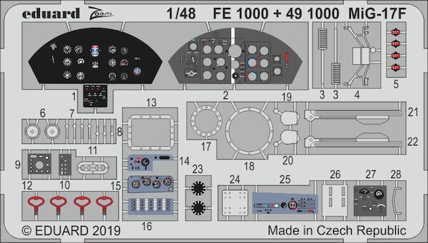 Detailset Mikoyan MiG17F (Hobby Boss)  FE1000