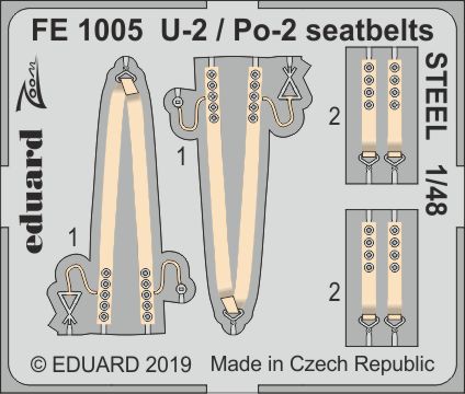 Detailset Polikarpov U2/Po2 Seatbelts  (ICM)  FE1005