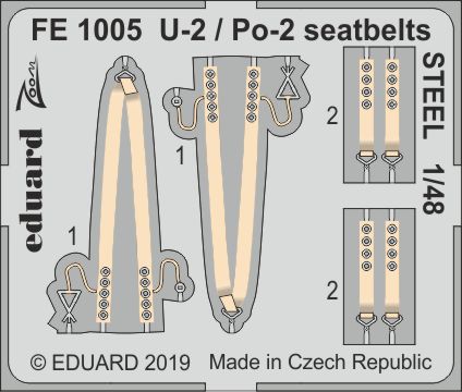 Detailset Polikarpov U2/Po2 Seatbelts (ICM) FE1005