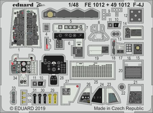 Detailset F4J Phantom Interior (Academy)  FE1012