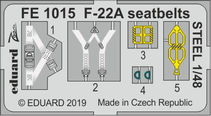 Detailset F22A Raptor Seatbelts (Hasegawa)  FE1015