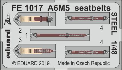 Detailset Mitsubishi A6M5 Zero Seatbelts (Tamiya) FE1017