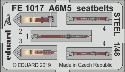 Detailset Mitsubishi A6M5 Zero  Seatbelts (Tamiya)  FE1017