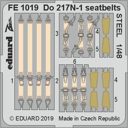Detailset Dornier Do217N-1 Seatbelts (ICM)  FE1019