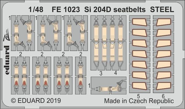 Detailset Siebel Si204D seatbelts (Special Hobby)  FE1023