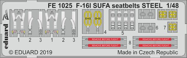 Detailset F16I Sufa Seatbelts (Hasegawa) fe1025