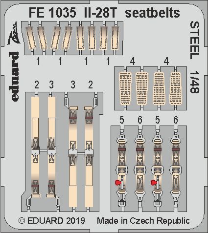 Detailset Ilyushin IL28T Beagle  Seatbelts (Bobcat)  FE1035