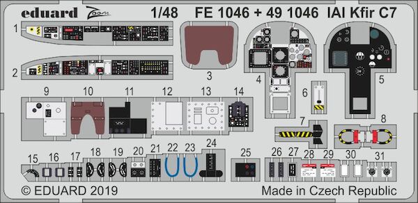 Detailset IAI Kfir C7 Interior (AMK) FE1046