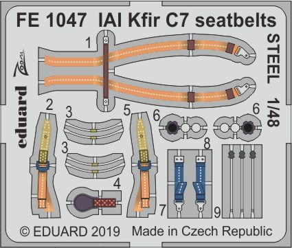 Detailset IAI Kfir C7 Seatbelts (AMK)  FE1047