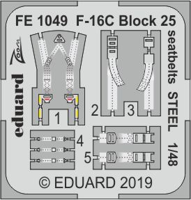 Detailset F16C Block 25 Seatbelts (Tamiya)  FE1049