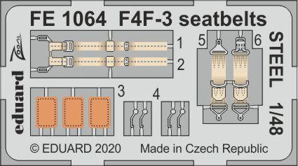 Detailset Grumman F4F-3 Wildcat Seatbelts (Hobby Boss) FE1064